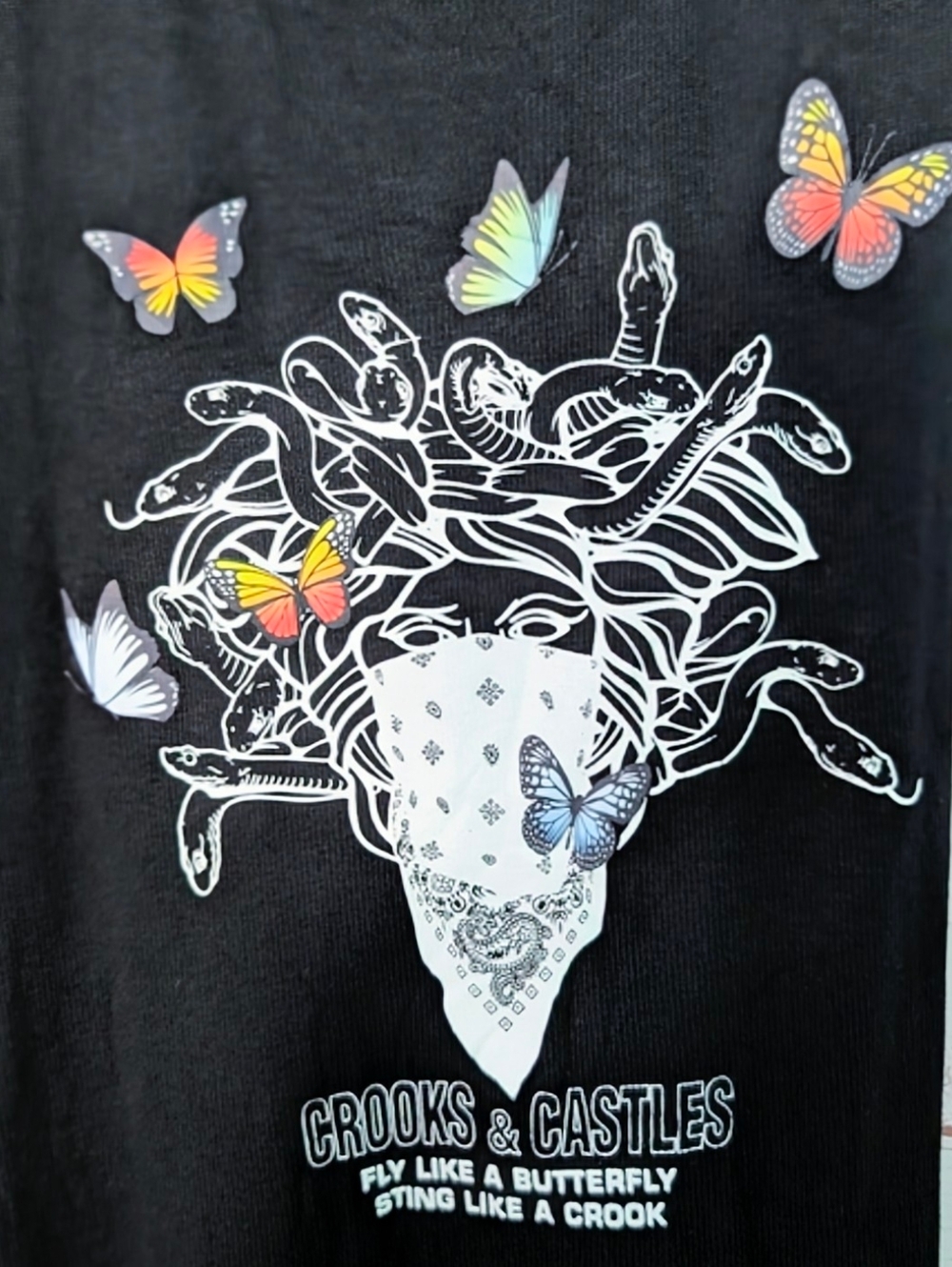 Crooks & Castles Classi Medusa With Elegant Butterfly 🦋🦋 Graphic Ribbed Tank